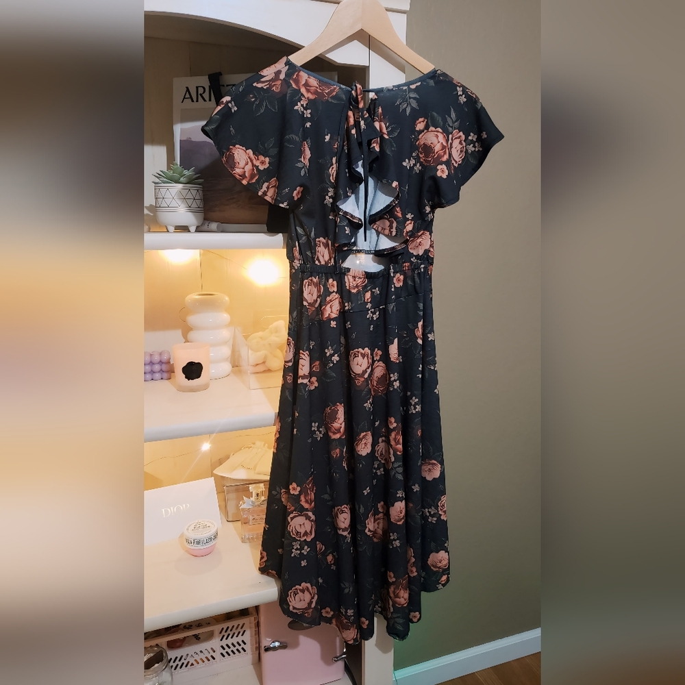 Joyfolie Girl's Jeselle Dress in Black Floral